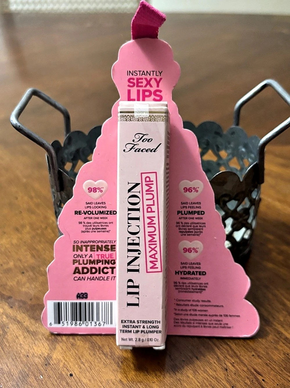 Too Faced Lip Injection Maximum Plump Ornament Lip Plumper Pink